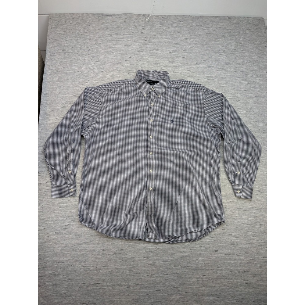 Ralph Lauren Shirt Mens XL Gingham Check Button Down Blake Classic Fit Dress Shi